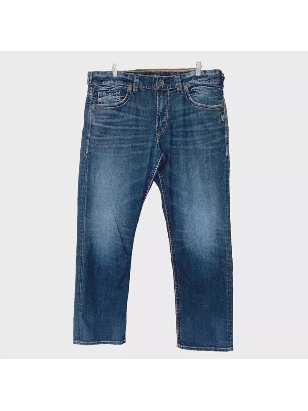 Silver Jeans Eddie Relaxed Fit Straight Leg Mens Sz 38x32